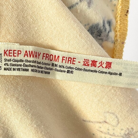 Free People Bodysuit Top Womens S Butter Yellow Milkmaid Babydoll Puff Sleeve - Picture 8 of 11